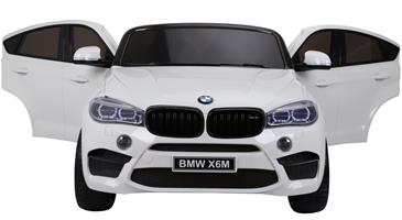 BMW X6 M 12v XXL Hvid m/Gummihjul + 2.4G + 10AH-2