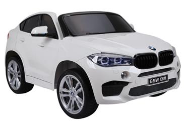 BMW X6 M 12v XXL Hvid m/Gummihjul + 2.4G + 10AH-4