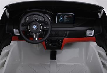 BMW X6 M 12v XXL Hvid m/Gummihjul + 2.4G + 10AH-6