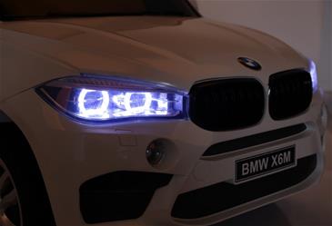 BMW X6 M 12v XXL Hvid m/Gummihjul + 2.4G + 10AH-8