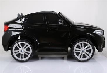 BMW X6 M 12v XXL Sort m/Gummihjul + 2.4G + 10AH-11