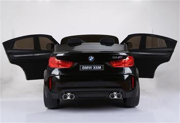 BMW X6 M 12v XXL Sort m/Gummihjul + 2.4G + 10AH-7
