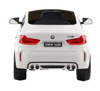 BMW X6 M elbil til børn 12v Hvid m/2.4G Remote + Gummihjul-4