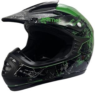 Børne Crosser Hjelm Phantom Green