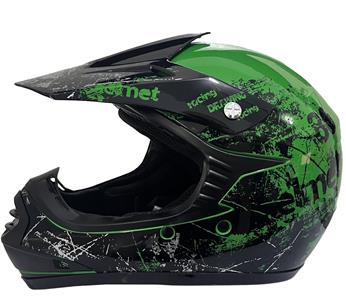 Børne Crosser Hjelm Phantom Green-2