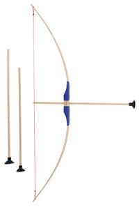 Børnebue af bøgetræ – blå greb + 3 pile-6