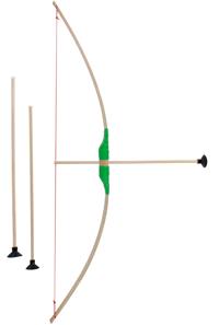 Børnebue af bøgetræ – grønt greb + 3 pile-6