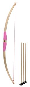 Børnebue af bøgetræ – pink greb + 3 pile