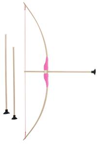 Børnebue af bøgetræ – pink greb + 3 pile-6