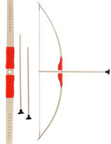Børnebue af bøgetræ – rødt greb + 3 pile-2