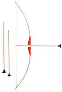 Børnebue af bøgetræ – rødt greb + 3 pile-6
