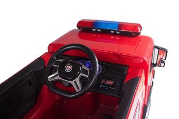 Brandbil Elbil til Børn 12V m/2.4G Remote, Gummihjul, hjelm, vandpistol mv.-10