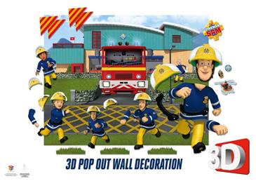 Brandmand Sam 3D Vægdekoration - Wallstickers / Tapet-4
