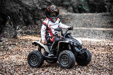 Can-Am Maverick EL ATV 12V (Remote, 4xMotor, Lædersæde, Gummihj.)-6