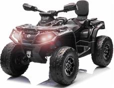 Can-Am Outlander EL ATV 12V Sort (RC, 4xMotor, Lædersæde, Gummihj.)