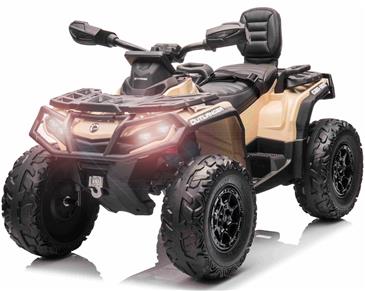 Can-Am Outlander EL ATV 21,6V Khaki(4xMotor, Lædersæde, Gummihj.)
