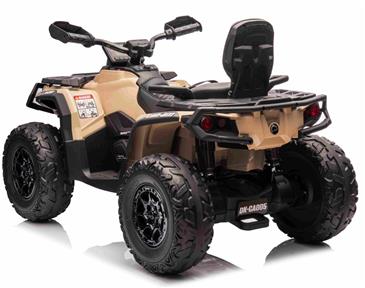 Can-Am Outlander EL ATV 21,6V Khaki(4xMotor, Lædersæde, Gummihj.)-6