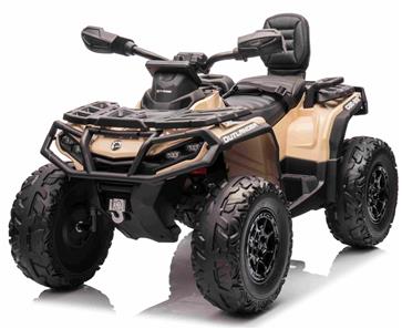 Can-Am Outlander EL ATV 21,6V Khaki(4xMotor, Lædersæde, Gummihj.)-7