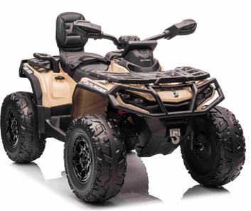 Can-Am Outlander EL ATV 21,6V Khaki(4xMotor, Lædersæde, Gummihj.)-9