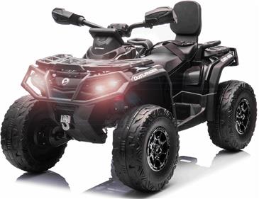 Can-Am Outlander EL ATV 21,6V Sort (RC, 4xMotor, Lædersæde, Gummihj.)