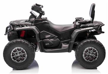 Can-Am Outlander EL ATV 21,6V Sort (RC, 4xMotor, Lædersæde, Gummihj.)-3