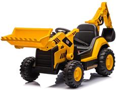 CAT Caterpillar EL Traktor m/Frontskovl + Gravekran til Børn