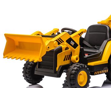 CAT Caterpillar EL Traktor m/Frontskovl + Gravekran til Børn-11