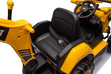 CAT Caterpillar EL Traktor m/Frontskovl + Gravekran til Børn-19