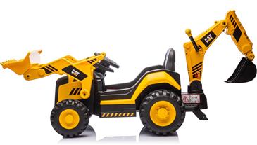 CAT Caterpillar EL Traktor m/Frontskovl + Gravekran til Børn-2