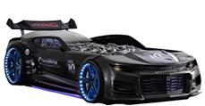 Champion Race Bilseng med LED-Lys og Lydpakke, sort