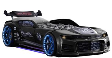 Champion Race Bilseng med LED-Lys og Lydpakke, sort