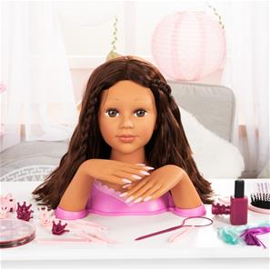 Charlene Magic Nails Sminkehoved og negle - Brunette 27 cm-14
