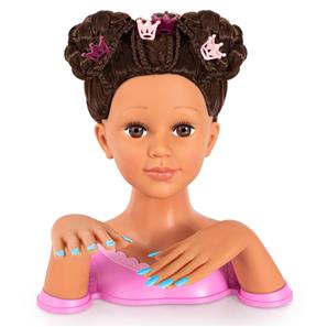 Charlene Magic Nails Sminkehoved og negle - Brunette 27 cm-18