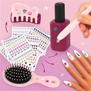 Charlene Magic Nails Sminkehoved og negle - Brunette 27 cm-21