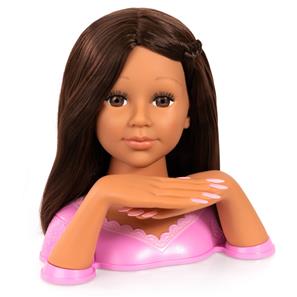 Charlene Magic Nails Sminkehoved og negle - Brunette 27 cm-5