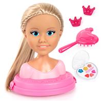 Charlene Top Model Sminke og Frisørhoved med kosmetik 21 cm