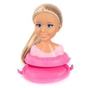 Charlene Top Model Sminke og Frisørhoved med kosmetik 21 cm-12