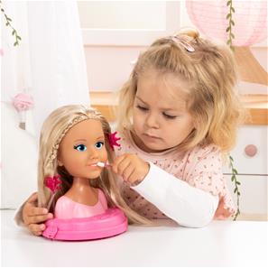 Charlene Top Model Sminke og Frisørhoved med kosmetik 21 cm-2