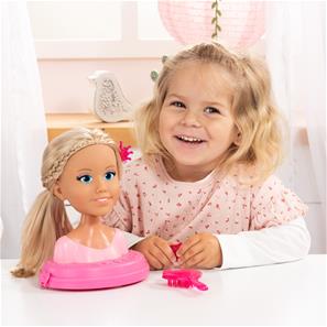 Charlene Top Model Sminke og Frisørhoved med kosmetik 21 cm-3