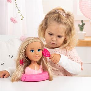 Charlene Top Model Sminke og Frisørhoved med kosmetik 21 cm-6