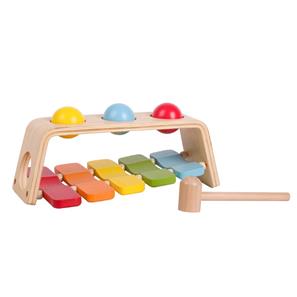 Classic 2-i-1 Xylophone & Hammerbænk i træ (fra 12 m)-4