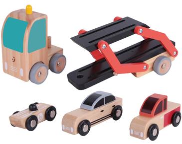 Classic World Biltransporter i træ med 3 biler