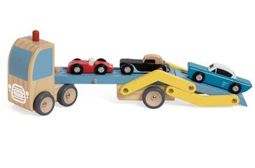 Classic World Biltransporter i træ med 3 biler
