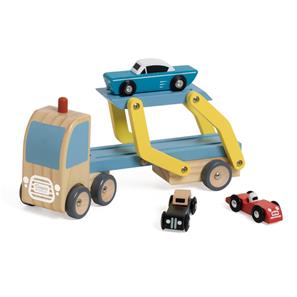 Classic World Biltransporter i træ med 3 biler-2