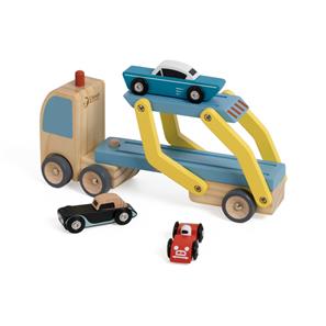 Classic World Biltransporter i træ med 3 biler-3