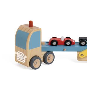 Classic World Biltransporter i træ med 3 biler-4