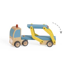 Classic World Biltransporter i træ med 3 biler-8