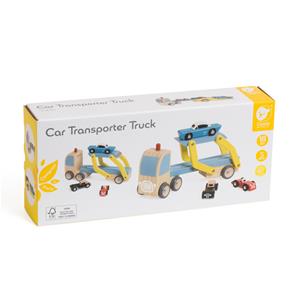 Classic World Biltransporter i træ med 3 biler-9
