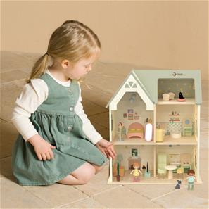 Classic World Cosy Træ Dukkehus med tilbehør-7