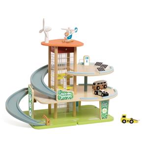 Classic World Green Træ Stort Parkeringshus med tilbehør-9